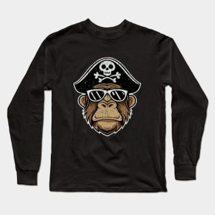 Monkey like a Pirate Long Sleeve T-Shirt